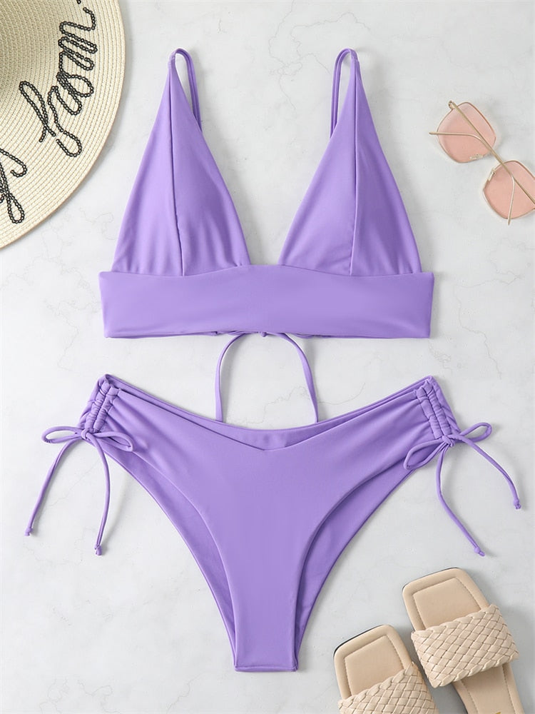 Dámské high waisted bikiny