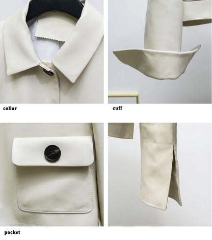 Dámská kožená tenká bunda