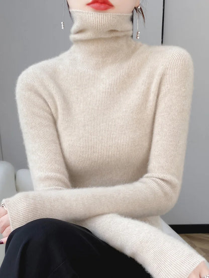 Dámský slim fit vlněný svetr