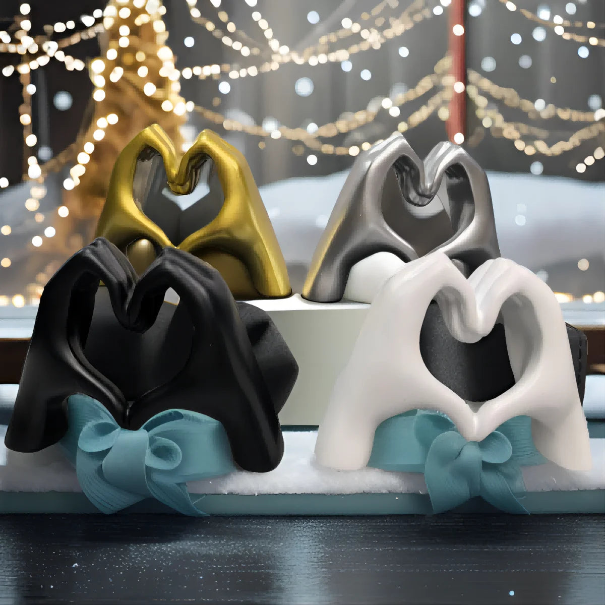 Dekorace srdce z rukou