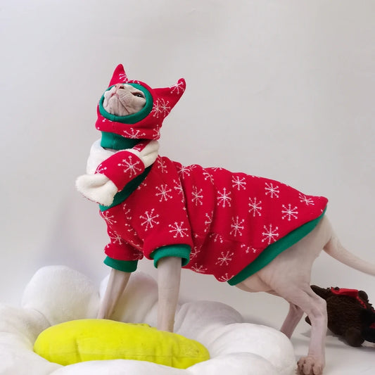 Vánoční oblečení pro sphynx