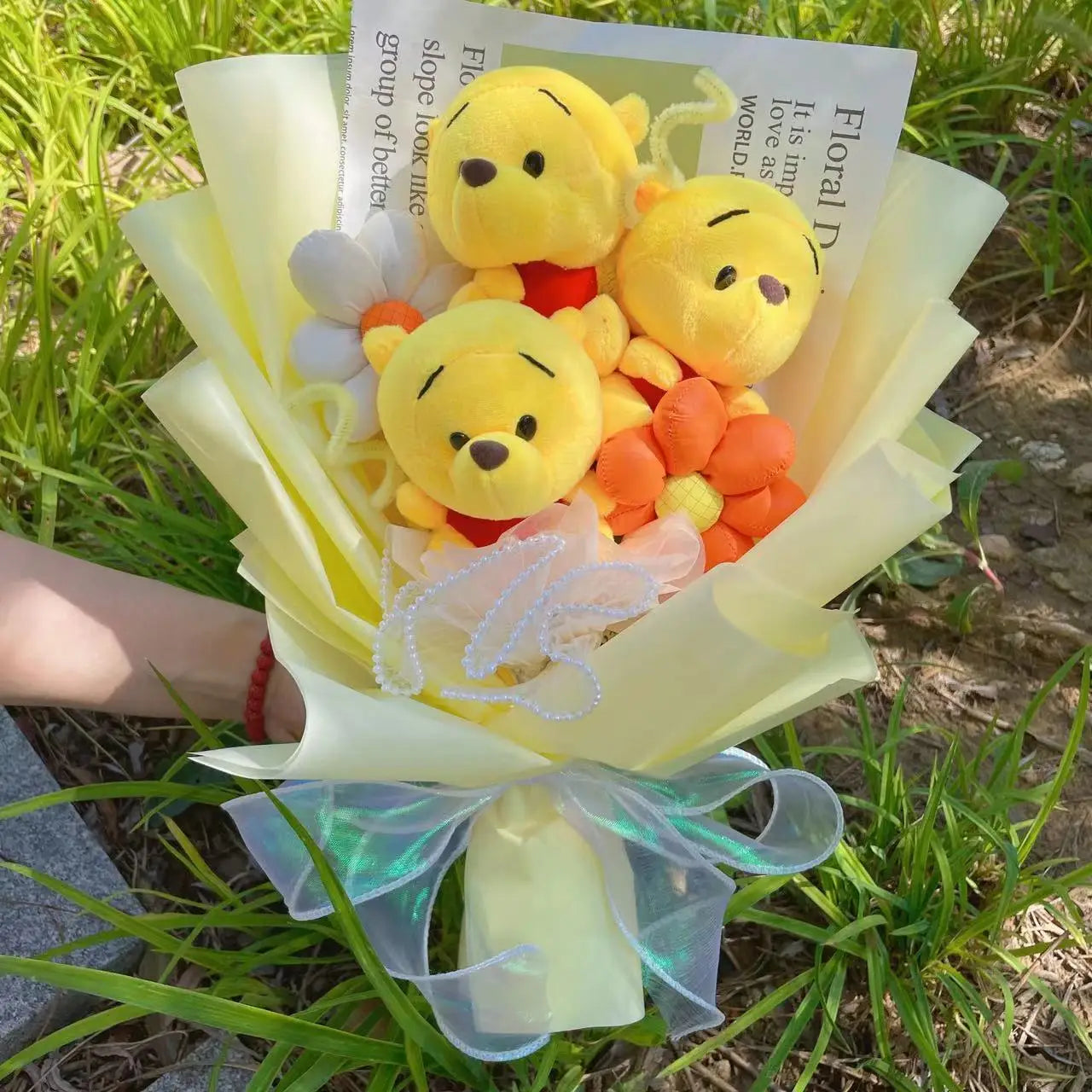 Plyšová kytice Medvídek Pů