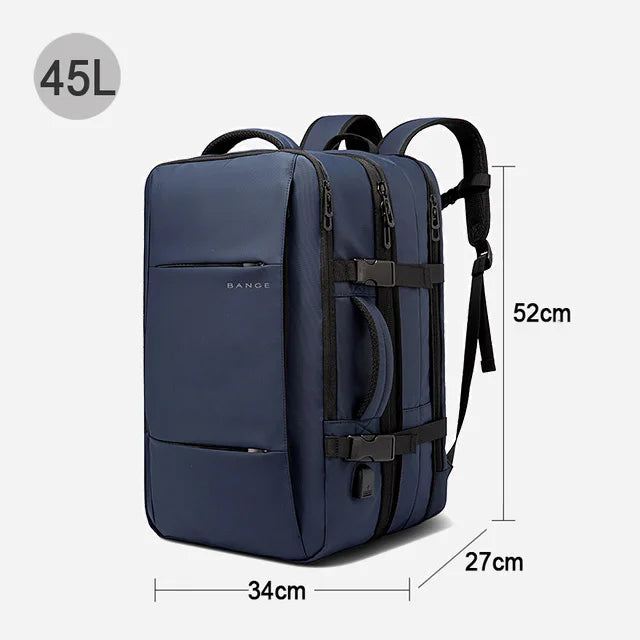 Pánský rozšiřitelný batoh na notebook, modrá 45 l