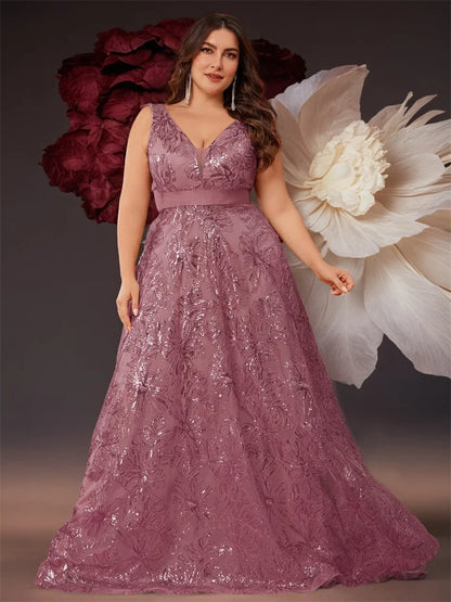 Dámské plus size plesové šaty