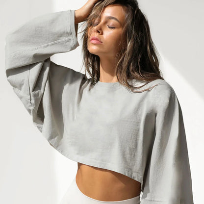 Dámská sportovní croptop mikina