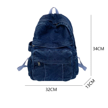 Denim školní batoh