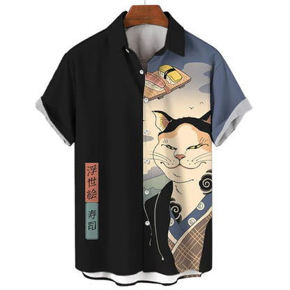Pánská košile s japonským vzorem