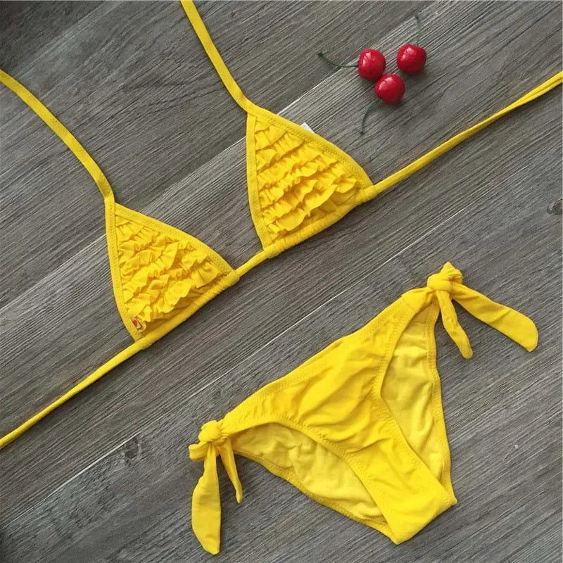 Dívčí bikiny s volánky