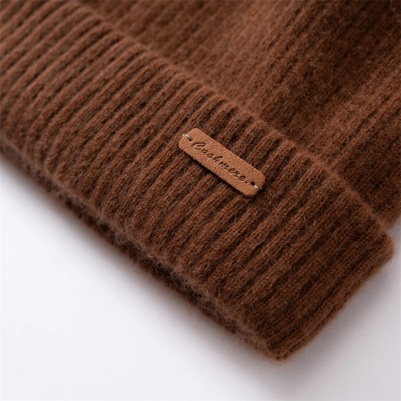 Dámská beanie 100 % kašmír