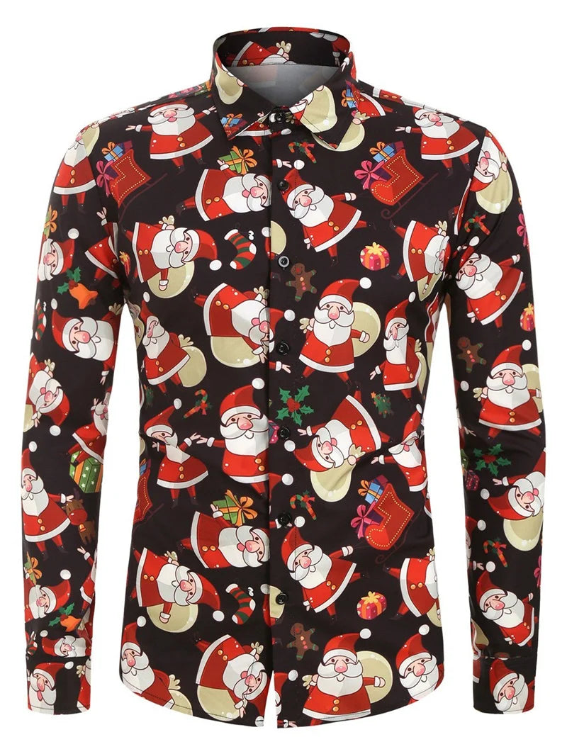 Pánská vánoční košile se vzorem