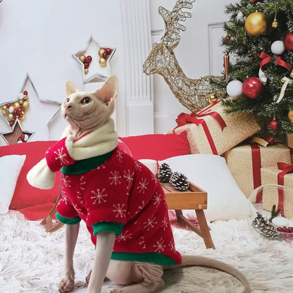 Vánoční oblečení pro sphynx