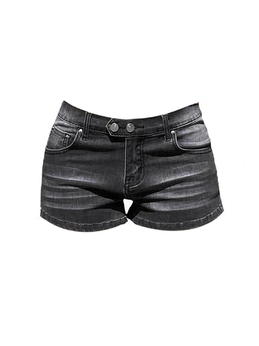 Dámské low rise denim šortky