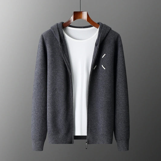 Pánský kardigan na zip s kašmírem