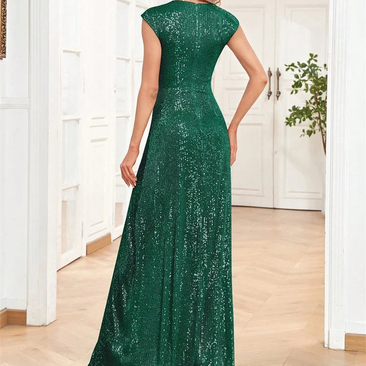 Dámské elegantní šaty s výstřihem do V