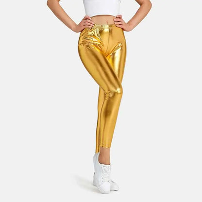 Dámské metalické legíny