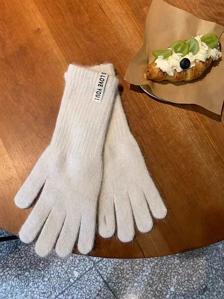 Dámské dlouhé zimní rukavice