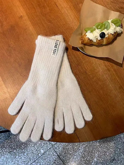 Dámské dlouhé zimní rukavice