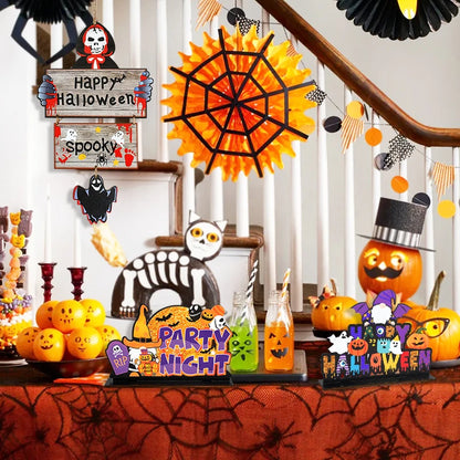 Dřevěné dekorace Halloween