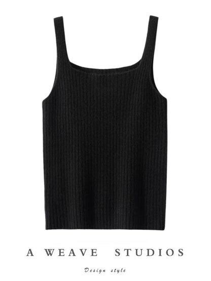 Dámský kašmírový vroubkovaný top