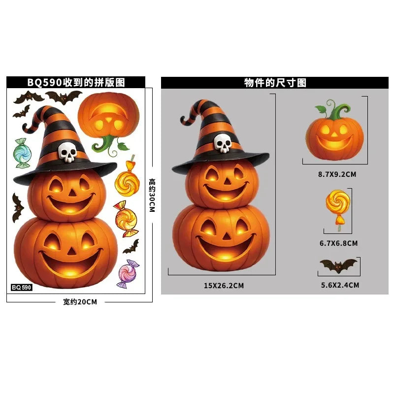 Dekorace na sklo Halloween
