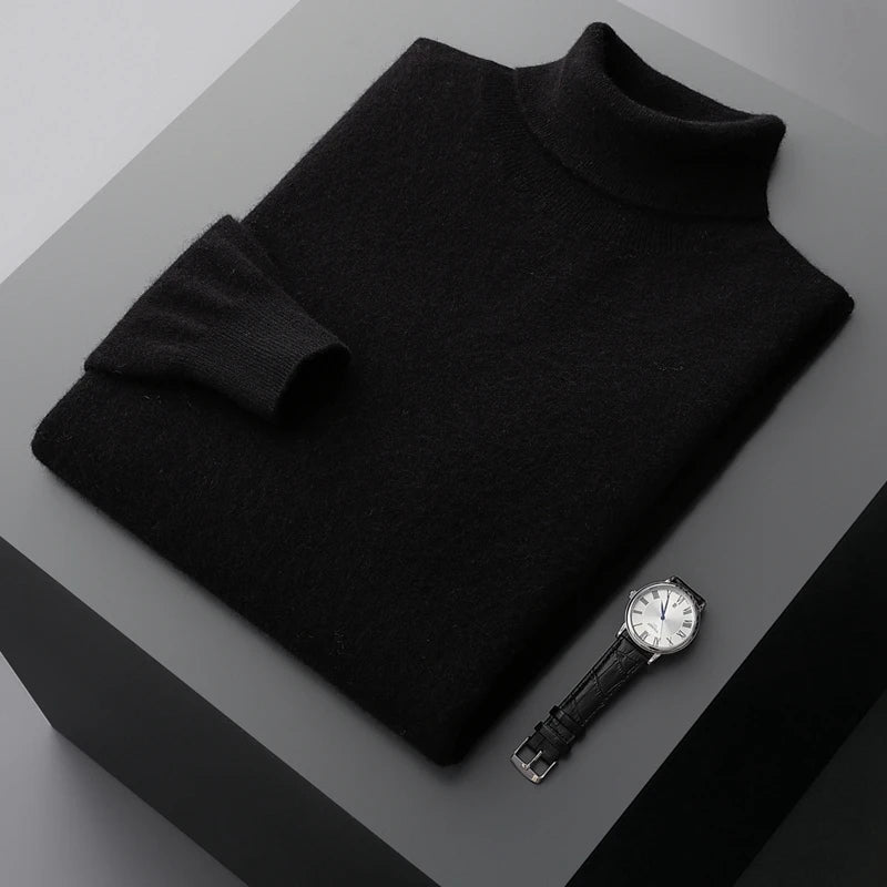 Pánský kašmírový svetr s roláčkem