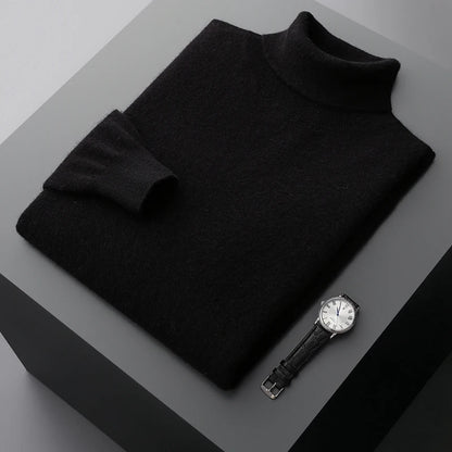 Pánský kašmírový svetr s roláčkem