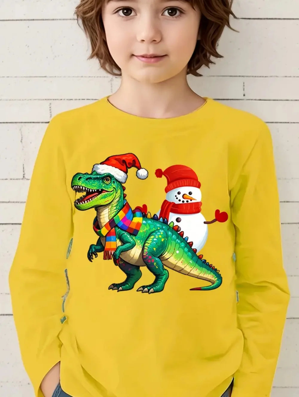 Chlapecké vánoční triko s dinosaurem