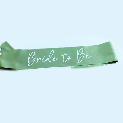 Zelené šerpy na rozlučku Team Bride