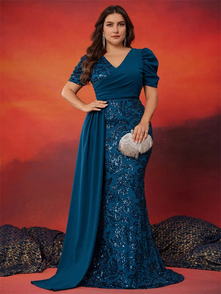 Dámské společenské plus size šaty