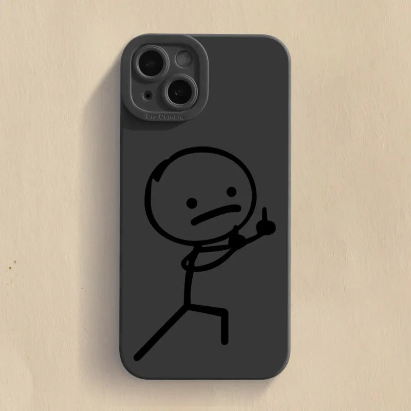 Kryt na IPhone s prostředníčkem