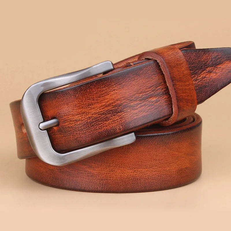 Pánský vintage kožený pásek