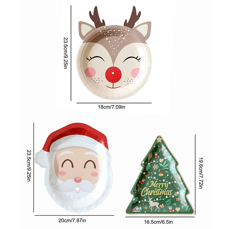 Vánoční papírové talíře 10 ks