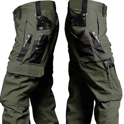 Pánské outdoorové cargo kalhoty, zelená