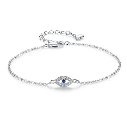 Stříbrný náramek Evil eye