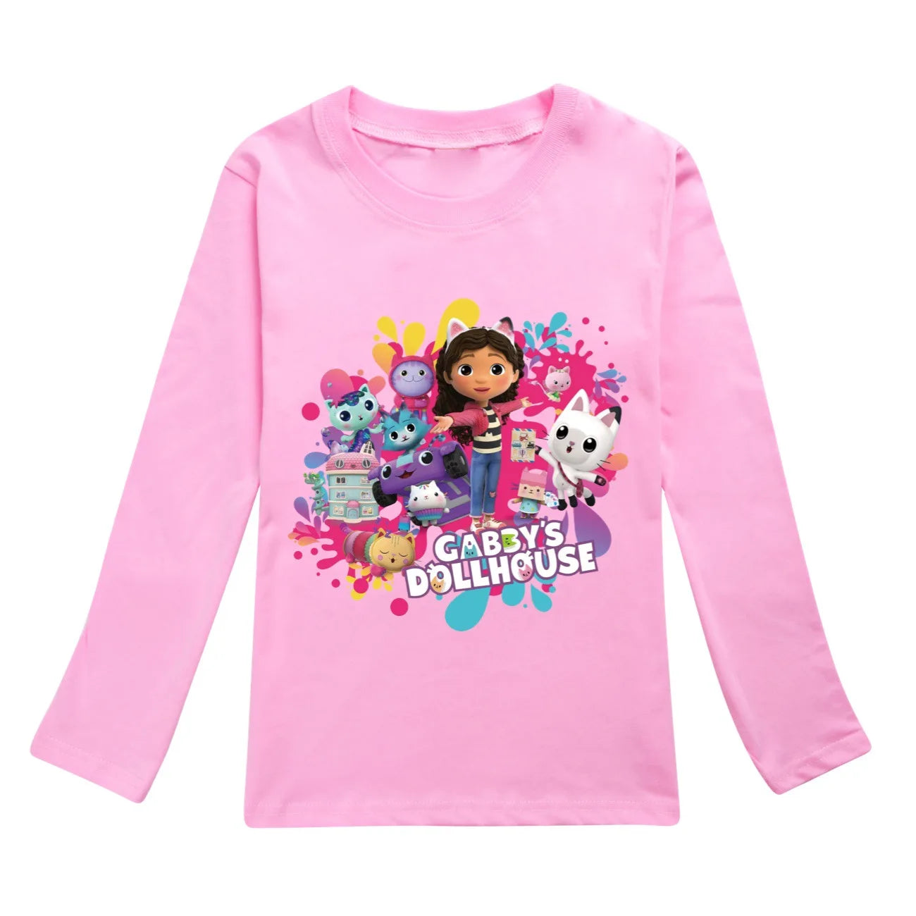 Dívčí triko s dlouhým rukávem Gabby Dollhouse