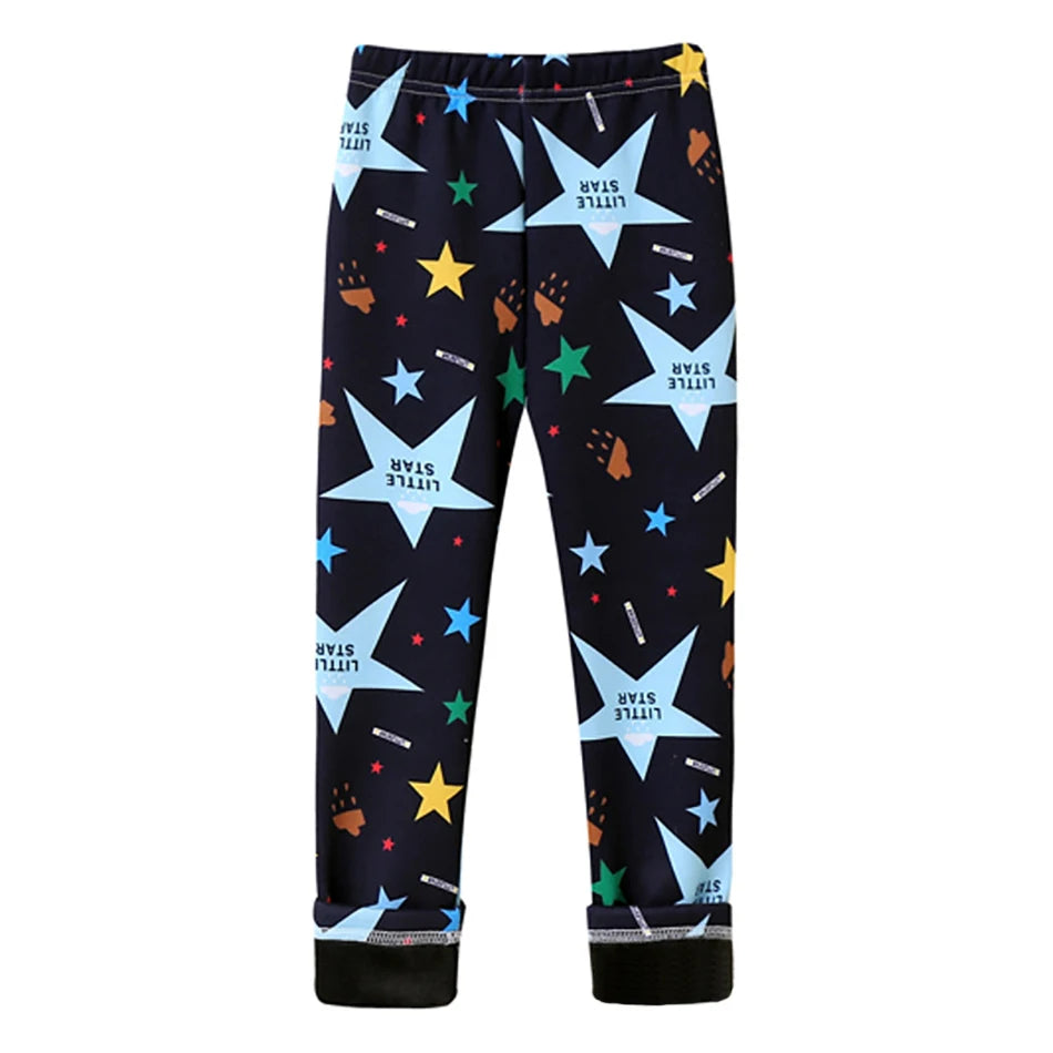 Dívčí zateplené legíny se vzorem