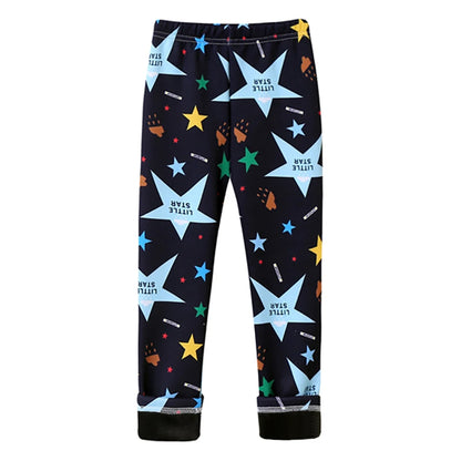 Dívčí zateplené legíny se vzorem