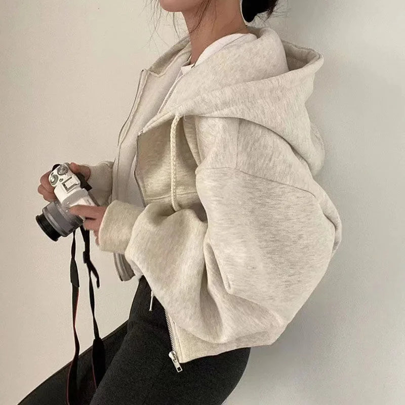 Dámská oversized mikina na zip