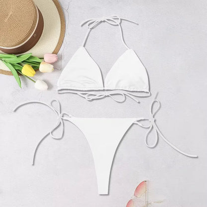 Jednobarevné dámské bikiny