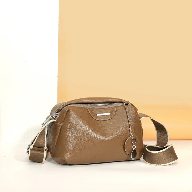Dámská kožená crossbody kabelka