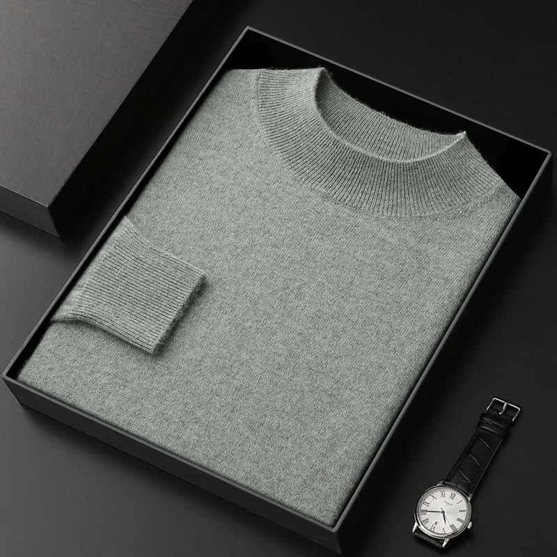 Pánský kašmírový jednobarevný svetr