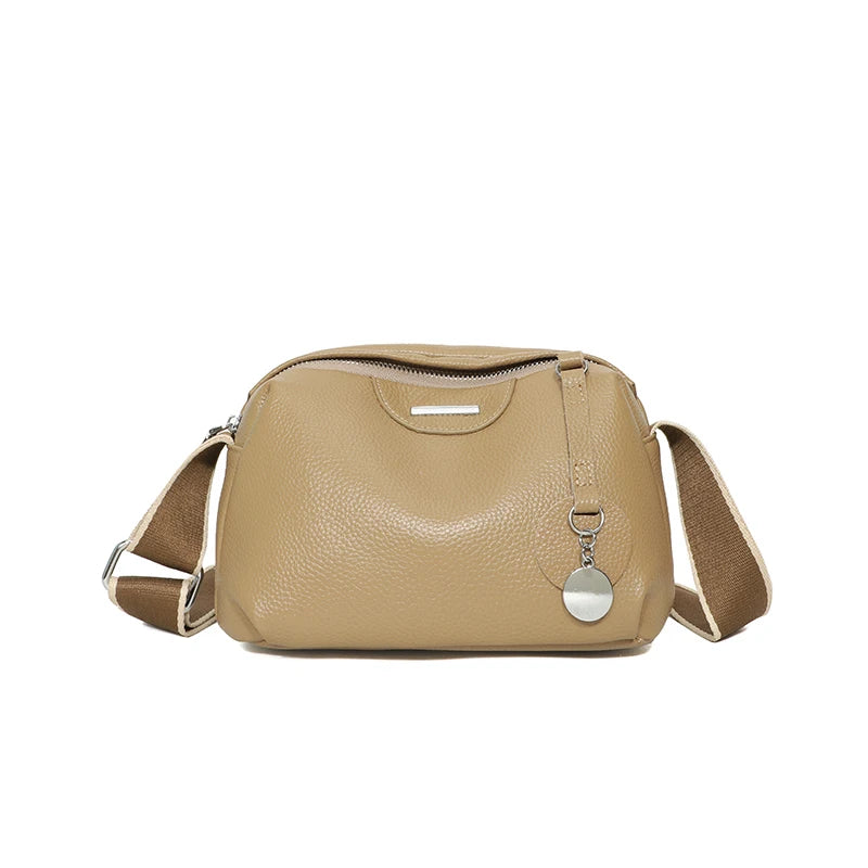 Dámská kožená crossbody kabelka