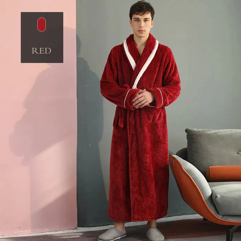 Unisex teplý dlouhý župan