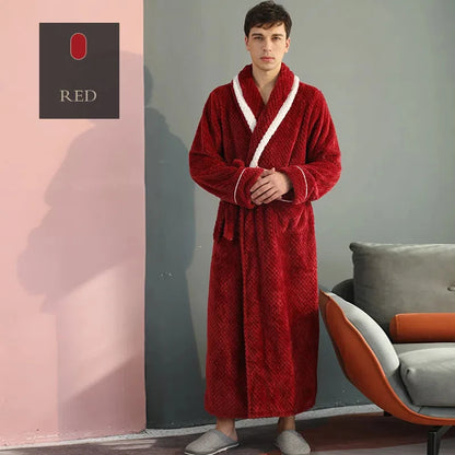 Unisex teplý dlouhý župan