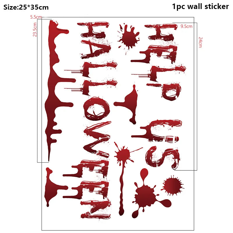 Halloweenské krvavé dekorace