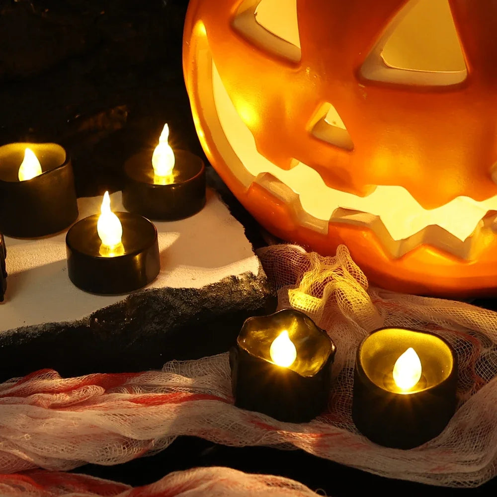 Černé LED svíčky