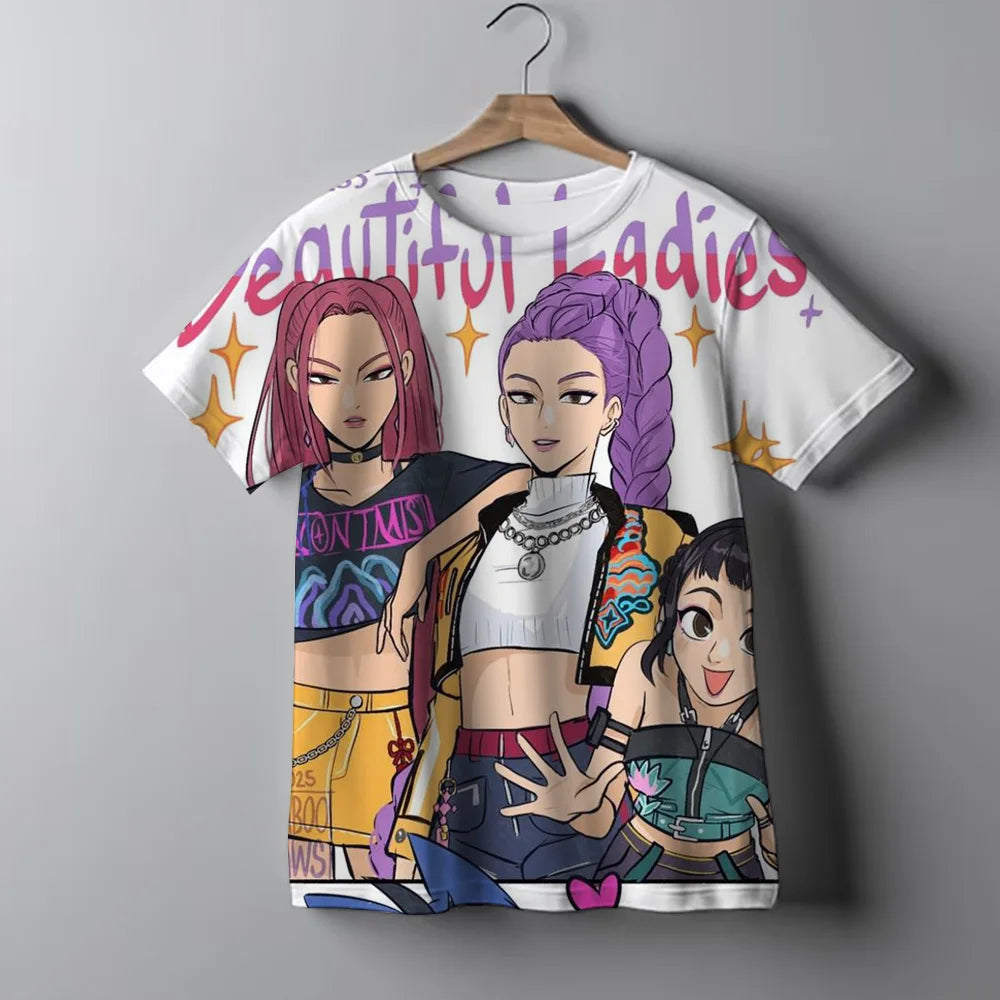 Dívčí triko se vzorem Demon Hunters