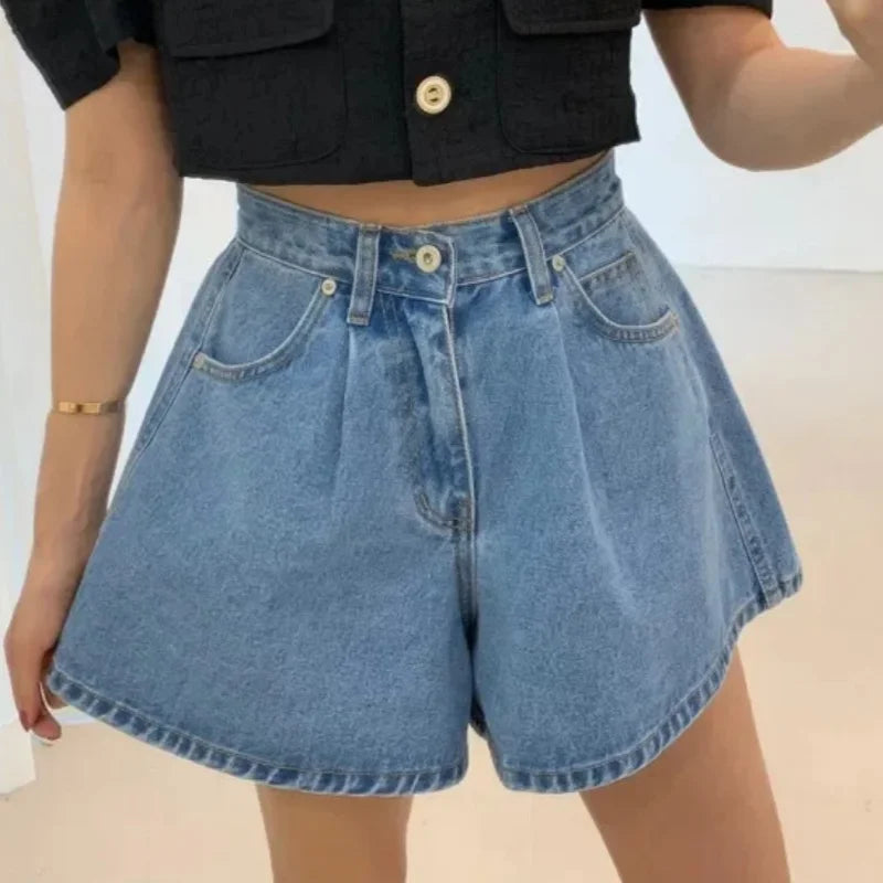 Dámské volné high waisted šortky