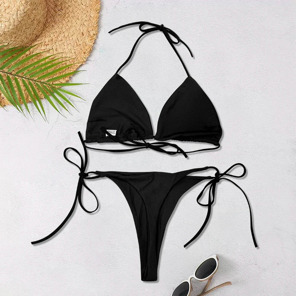 Jednobarevné dámské bikiny