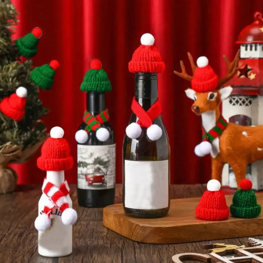 Vánoční dekorace na láhev